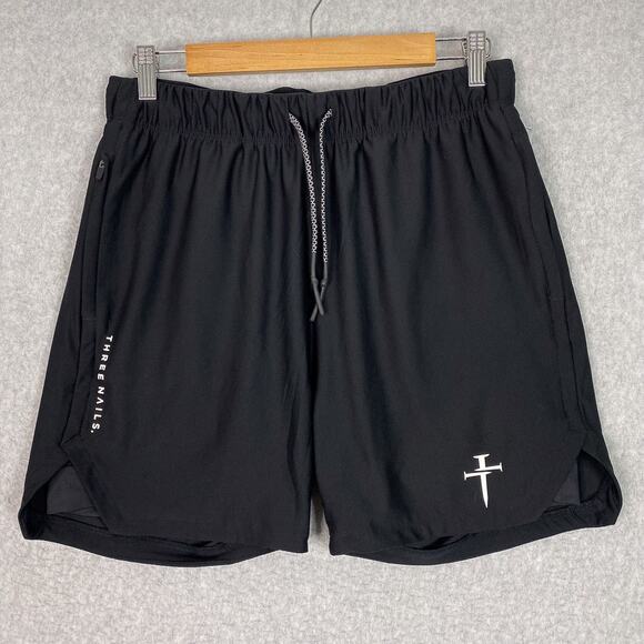Three Nails Shorts Mens L Black Pro Tech 2.0 Liner Short - Picture 1 of 7